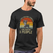 T-shirt J'Aime Boston Terrier Et Peut-Être 3 Personnes Dog (Devant)