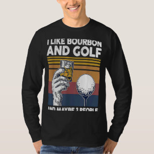 T-shirt J'Aime Bourbon Et Golf Et Peut-Être 3 Personnes