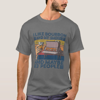 T-shirt J'Aime Bourbon Et Mon Fumeur Et Peut-Être 3 Person