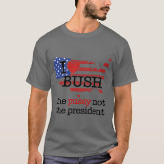 T-shirt J'aime Bushhe chatte Pas le président garçon