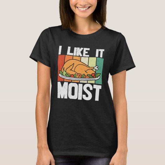 T-shirt J'AIME ÇA MOIST Thanksgiving Costume Turquie Jambe (Devant)
