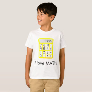 T-shirt J'aime Calculatrice mathématique