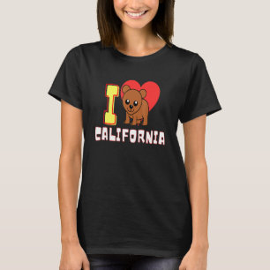T-shirt J'Aime California State Bear Cub Pour Enfants Et F