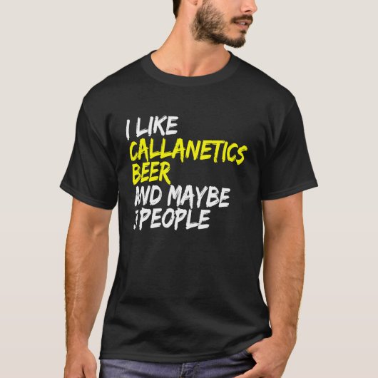 T-shirt J'aime Callanetics et la bière gym Callanetics Tra (Devant)