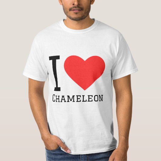 T-shirt J'aime caméléon (Devant)