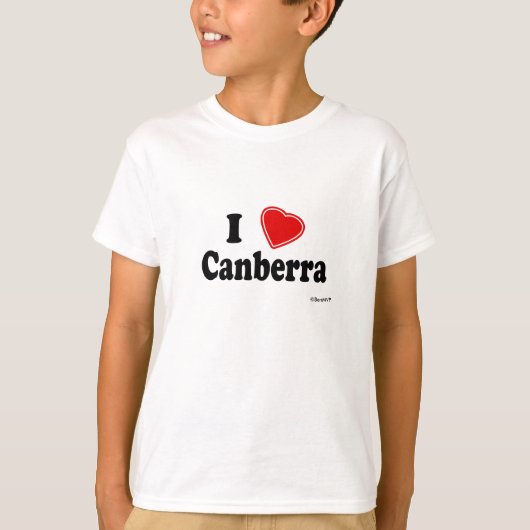 T-shirt J'aime Canberra (Devant)