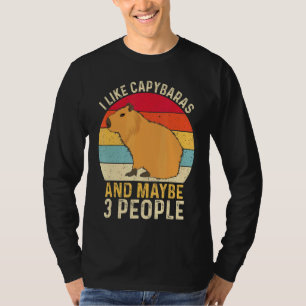 T-shirt J'Aime Capybaras Et Peut-Être 3 Personnes Capibara