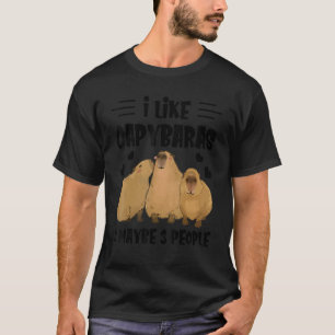 T-shirt J'Aime Capybaras Et Peut-Être 3 Personnes Capybara