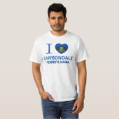 T-shirt J'aime Carbondale, PA (Devant entier)