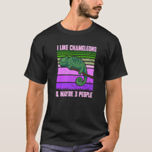 T-shirt J'Aime Chameleons Peut-Être 3 Personnes Citer Liza