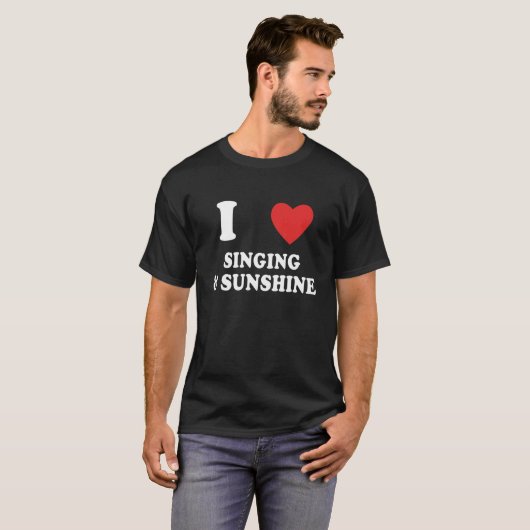 T-shirt J'Aime Chanter Et Sunshine Karaoke Chorus Singer (Devant entier)