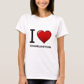 T-SHIRT J'AIME CHARLESTON, SC - LA CAROLINE DU SUD (Devant)