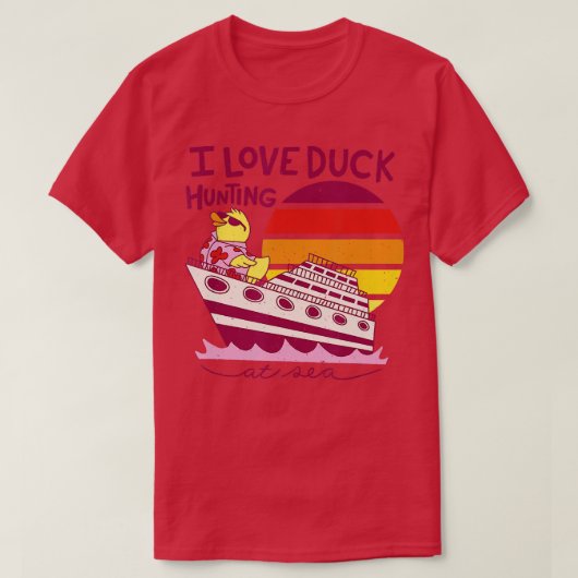 T-shirt J'Aime Chasse Au Canard En Bateau De Croisière En (Design devant)