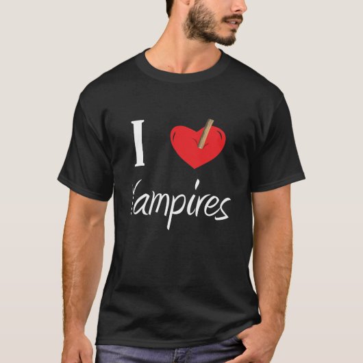 T-shirt J'aime chasser des vampires (Devant)