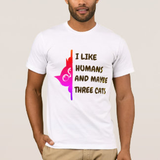 T-shirt J'aime chat qui regarde le baseball