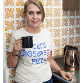 T-shirt J'aime chats jigsaws pizza