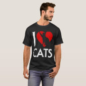 T-shirt J'aime Chats Kitten World Cat Day Maine Tomcat Kit (Devant entier)