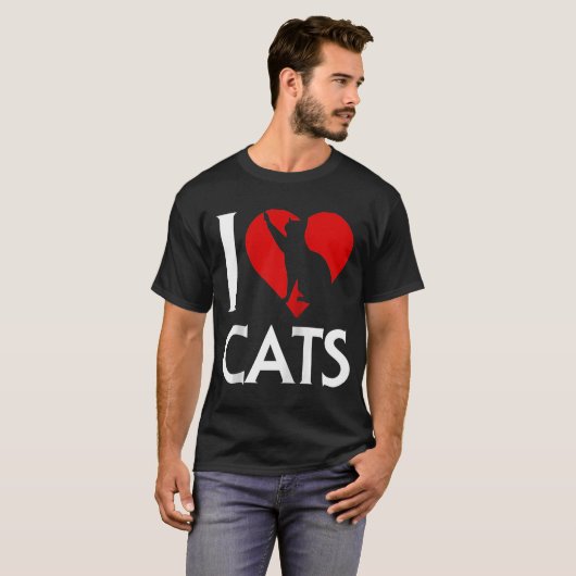T-shirt J'aime Chats Kitten World Cat Day Maine Tomcat Kit (Devant entier)