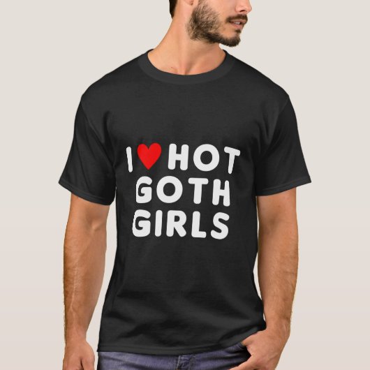 T-shirt J'Aime Chaud Goth Rouge Il (Devant)