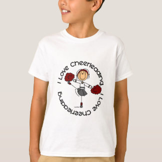 T-shirt J'aime Cheerleading le chiffre pom-pom girl de