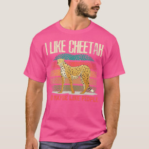 T-shirt J'Aime Cheetah Et Peut-Être 3 Personnes Chat Le Pl