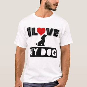 T-shirt J'aime chemise de chien, amour de chien, maman de 
