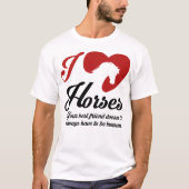 T-shirt J'aime / Chevaux du coeur (Devant)