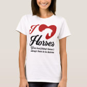 T-shirt J'aime / Chevaux du coeur (Devant)