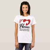 T-shirt J'aime / Chevaux du coeur (Devant entier)
