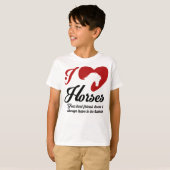 T-shirt J'aime / Chevaux du coeur (Devant entier)