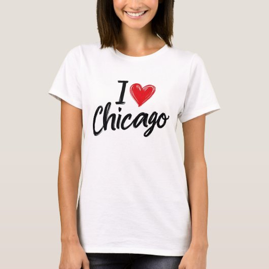 T-shirt J'aime Chicago (Devant)