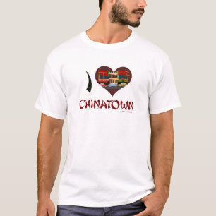 T-shirt J'aime Chinatown San Francisco Illustrated Design