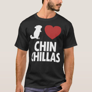 T-shirt J'aime Chinchillas Longtail Long Hair Breeder Chin