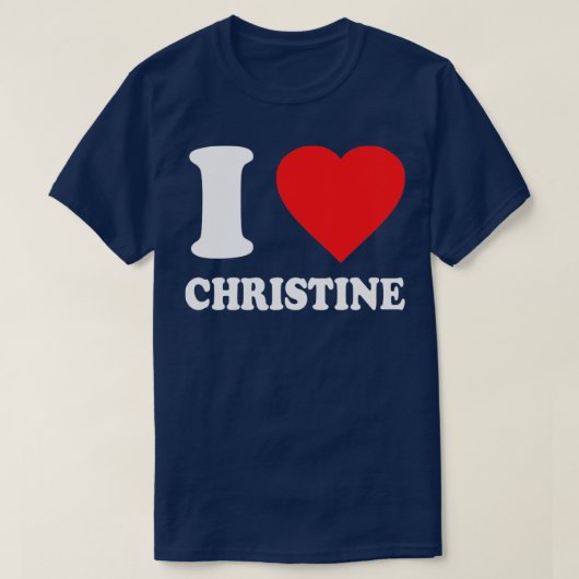 T-shirt J'aime Christine (Design devant)