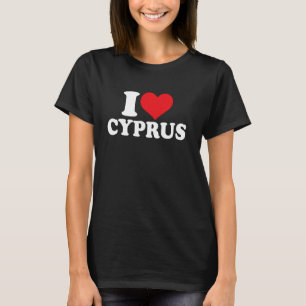 T-shirt J'aime Chypre Cœur Fierté de Chypre