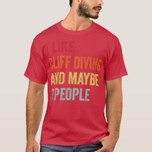 T-shirt J'Aime Cliff Diving Peut-Être 3 Personnes 1