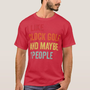 T-shirt J'Aime Clock Golf Peut-Être 3 Personnes
