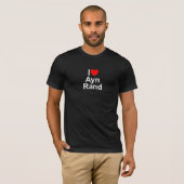 T-shirt J'aime (coeur) Ayn Rand (Devant entier)