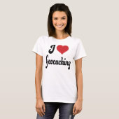 T-shirt J'aime (coeur) Geocaching (Devant entier)