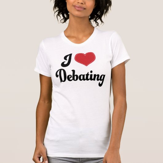 T-shirt J'aime (coeur) la discussion (Devant)