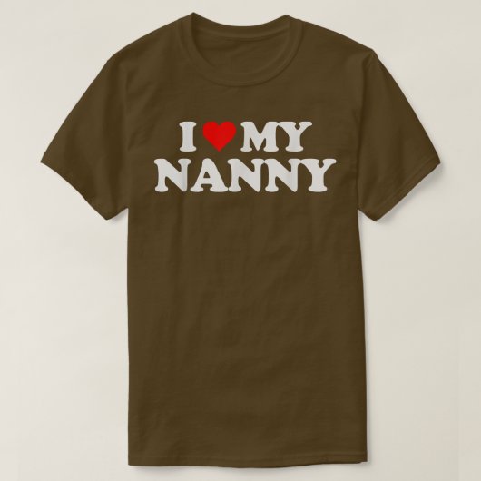 T-shirt J'aime coeur ma NANNY (Design devant)