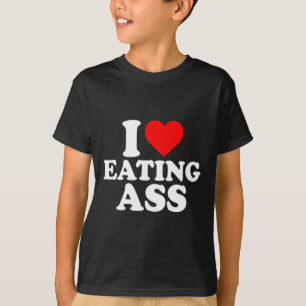 T-shirt J'aime cœur mangeant mignon drôle simple