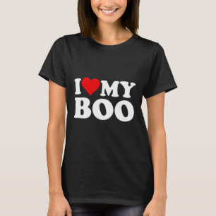 T-shirt J'aime cœur mon Boo Bybe Bye Petit ami Petite amie