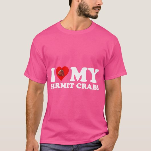 T-shirt J'Aime Coeur Mon Hermite Crabes Amusant Hermite Cr (Devant)