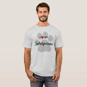 T-shirt J'aime (coeur) mon Pudelpointer (Devant entier)