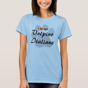 T-shirt J'aime (coeur) mon Volpino Italiano