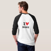 T-shirt J'aime coeur RETRO (Dos entier)