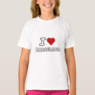 T-shirt J'aime cœur ville de Barcelone