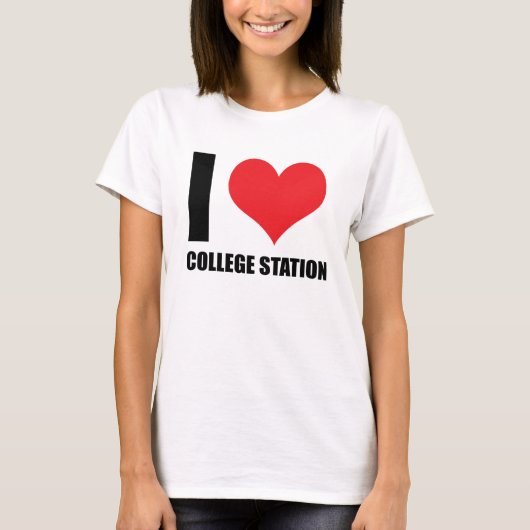 T-shirt J'aime College Station (Devant)
