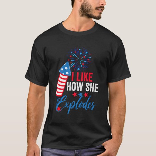 T-shirt J'Aime Comment Elle Explose J'Aime Comment Il Bais (Devant)
